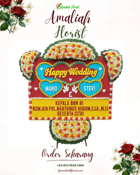 Papan Bunga Pernikahan Medowo